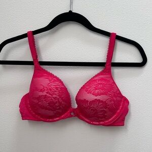 Victoria's Secret Red Lace Bra with light padding, 34C